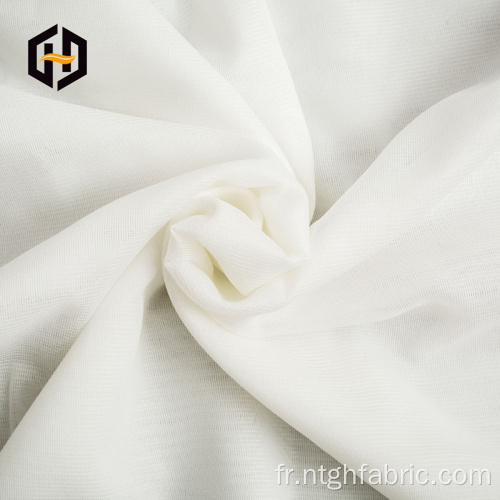 Tissu de doublure en maille tricot blanc doux pour vêtement